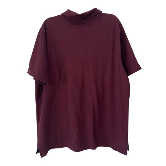 Izod Advantage Performance Polo Shirt SZ XXL Burgundy Cotton Blend Stretch - Picture 9 of 10